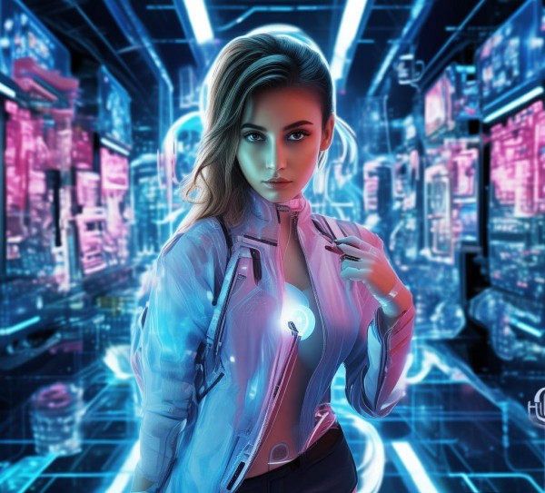科技动态女生壁纸